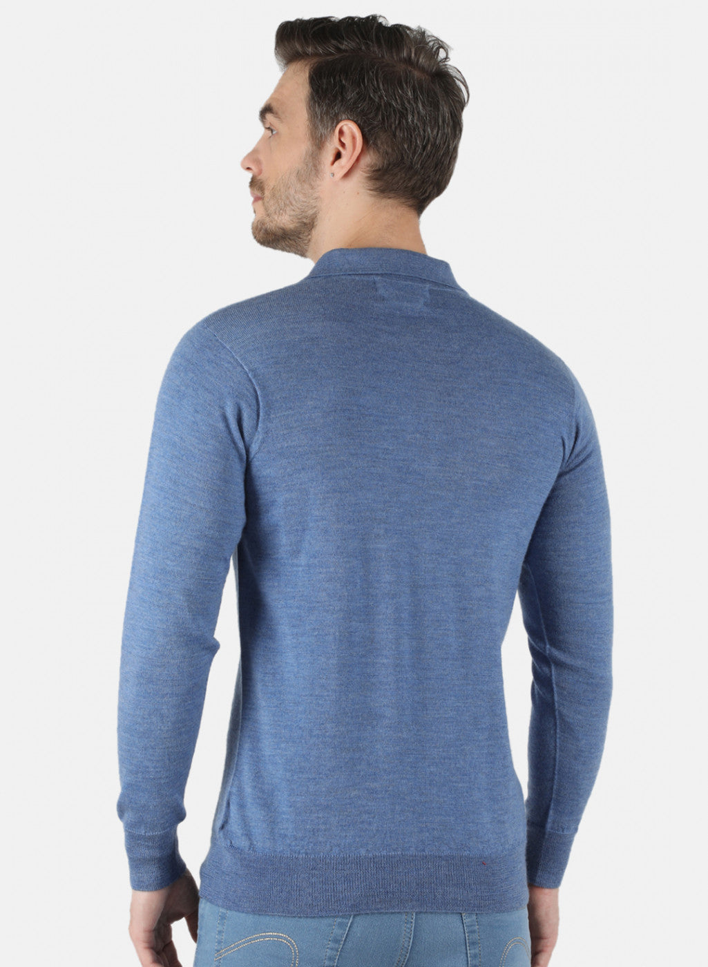 Men Blue Solid T-Shirt