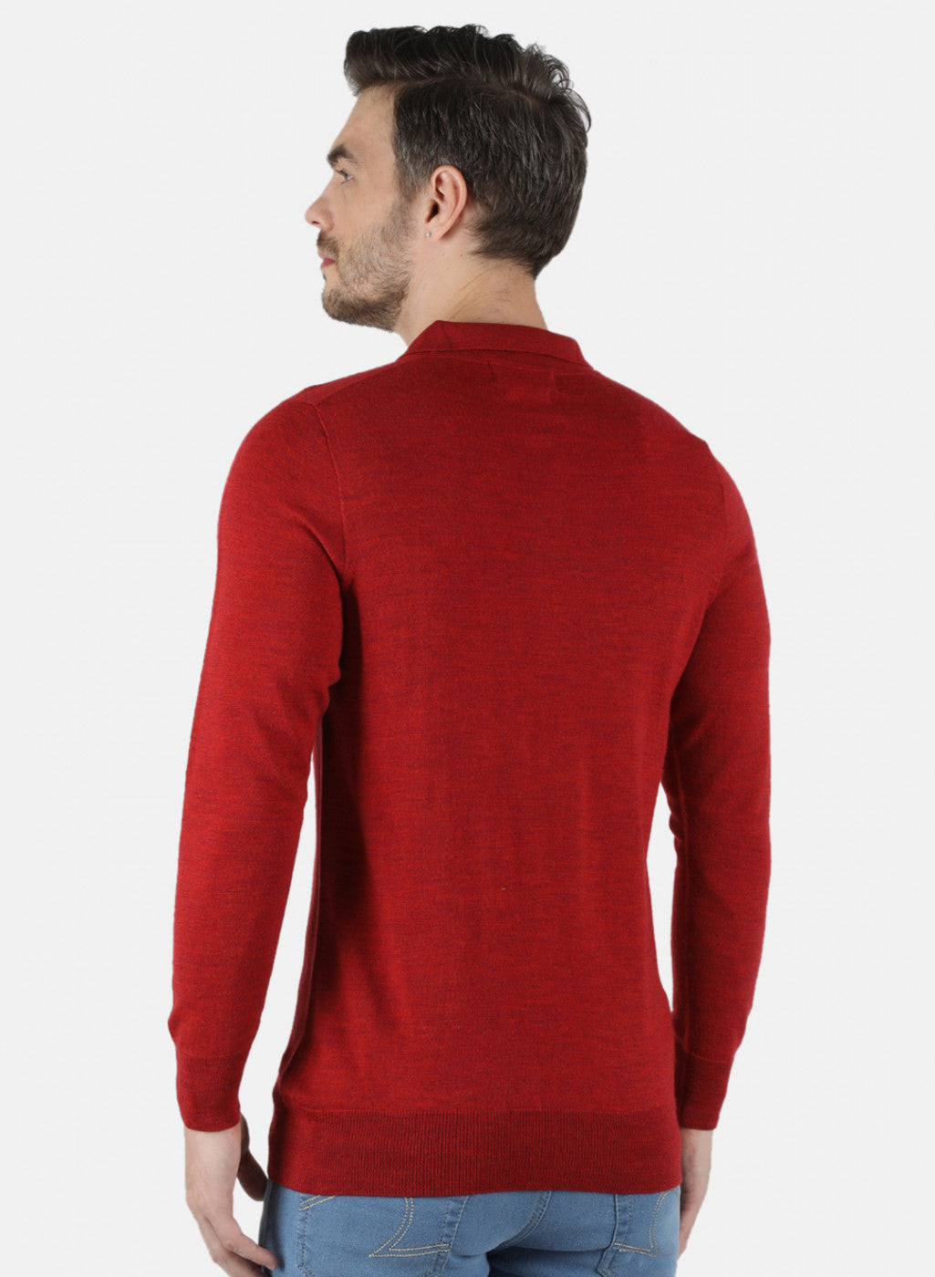 Men Red Solid T-Shirt