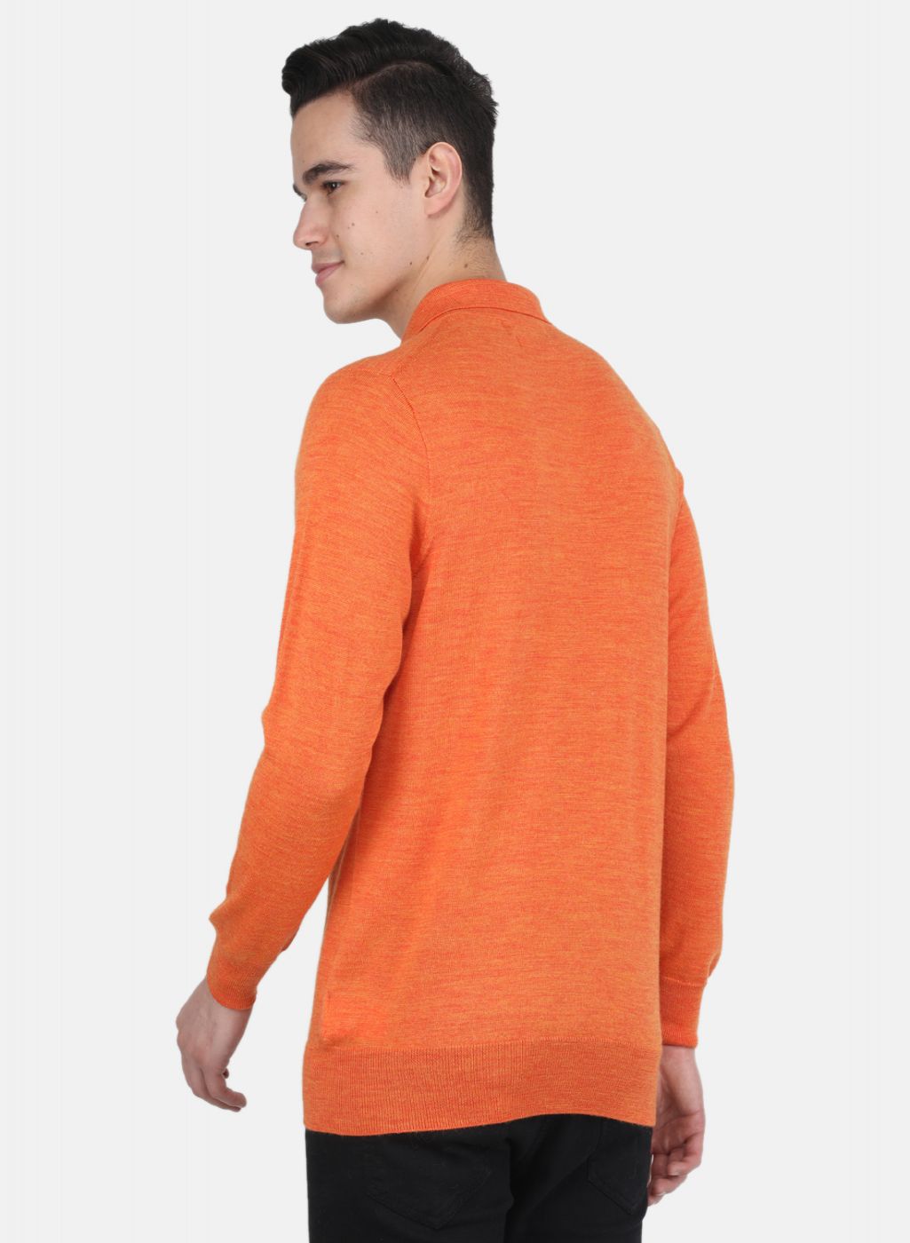 Men Orange Solid T-Shirt