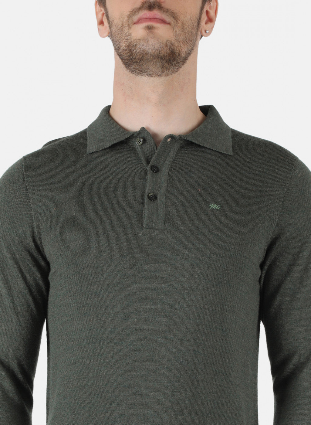 Men Olive Solid T-Shirt
