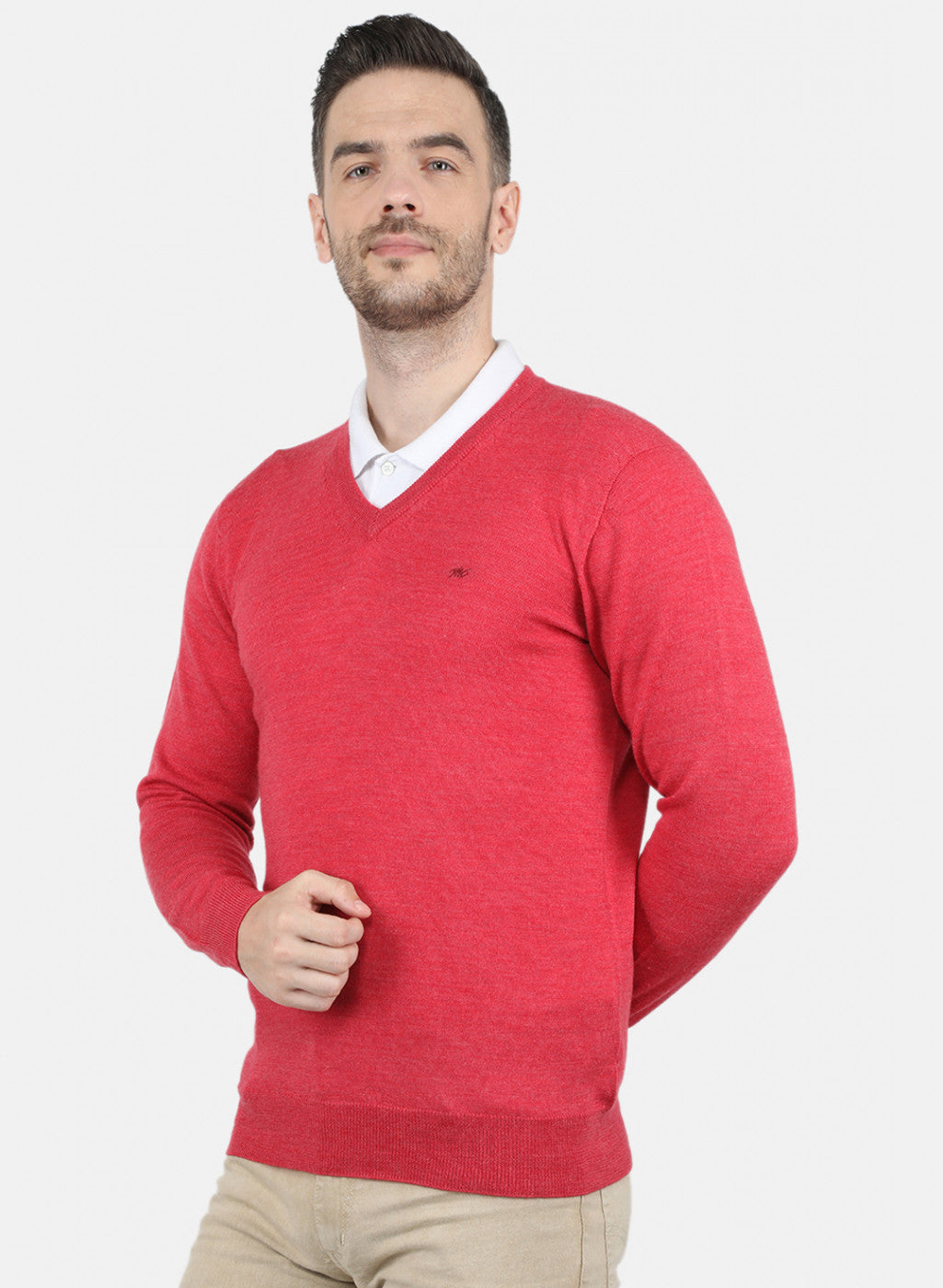 Men Brown Solid Pullover