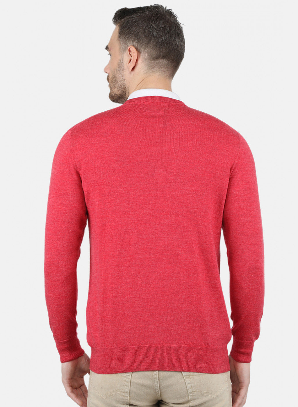 Men Brown Solid Pullover