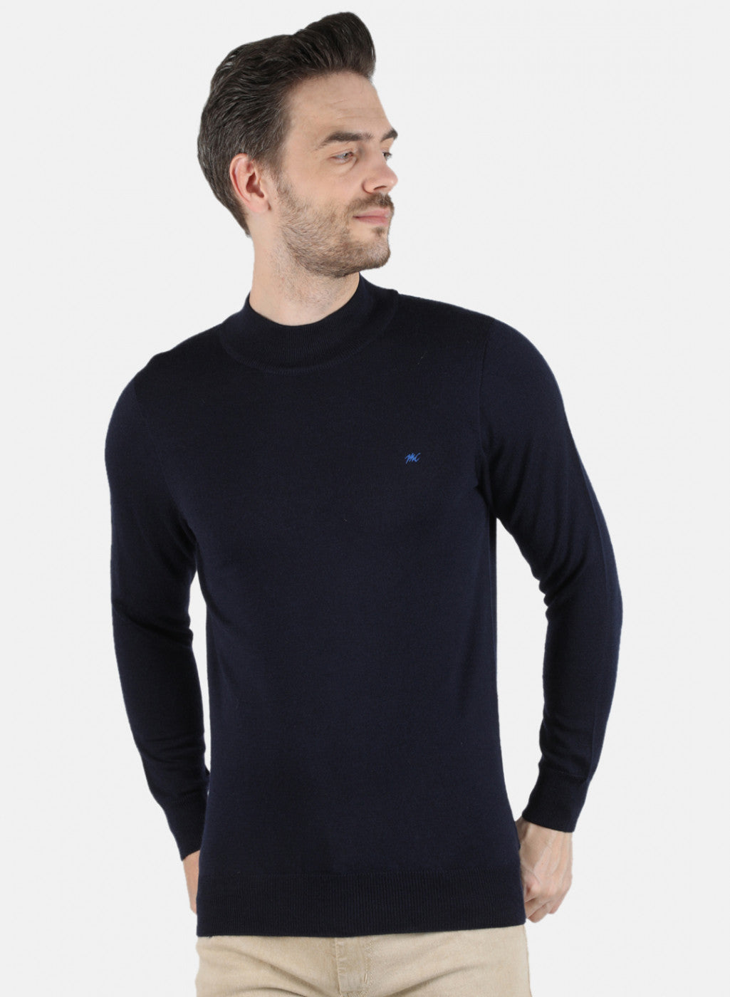 Mens Blue Collared Pullover main image 1