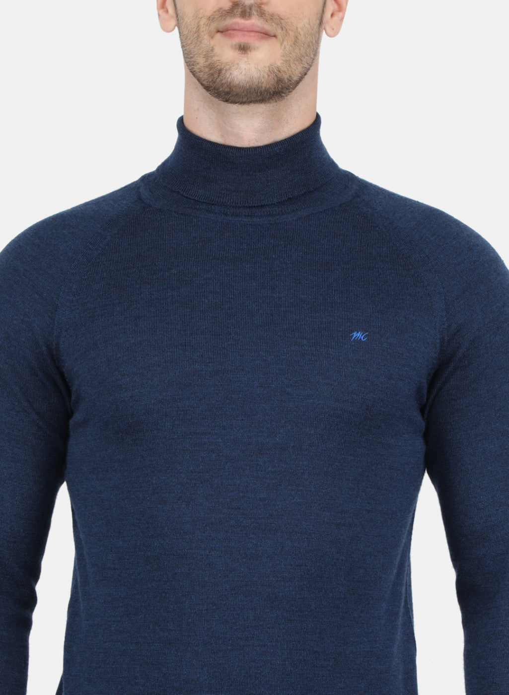 Men NAvy Blue Solid Pullover