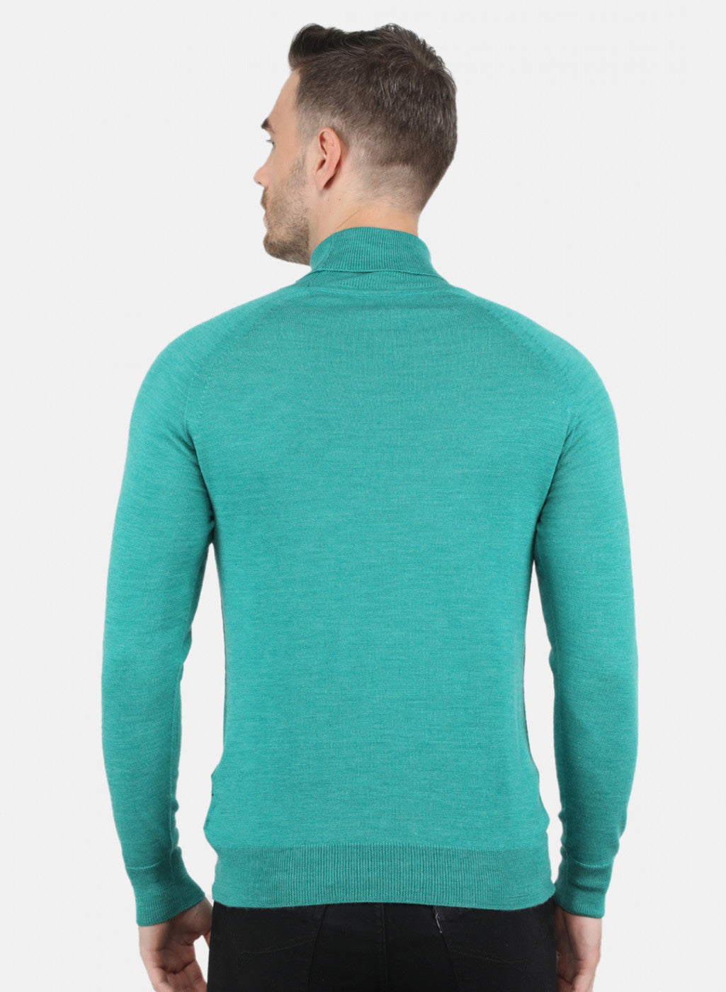 Men Green Solid Pullover