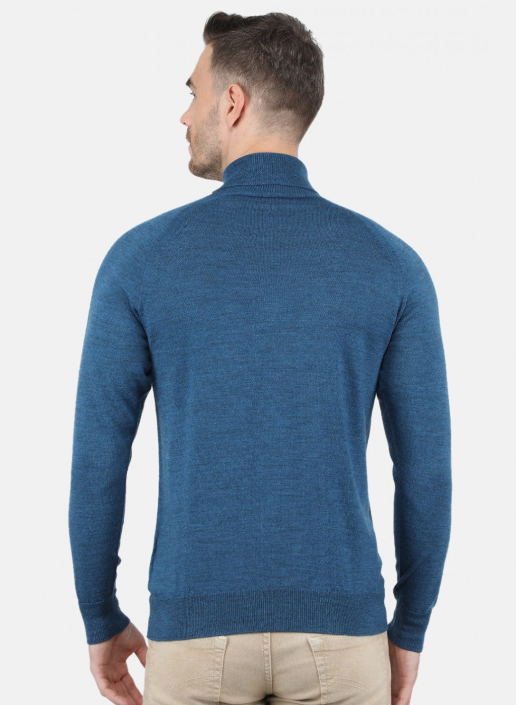 Men Blue Solid Pullover