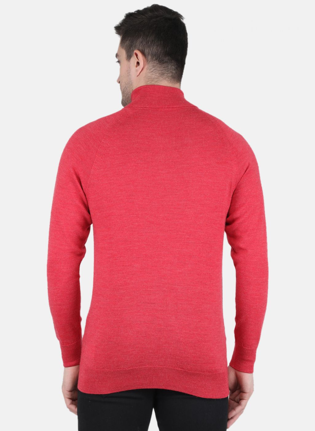 Men Pink Solid Pullover