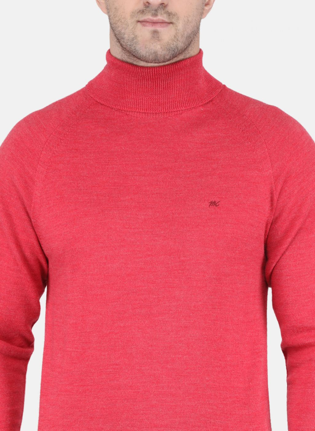Men Pink Solid Pullover