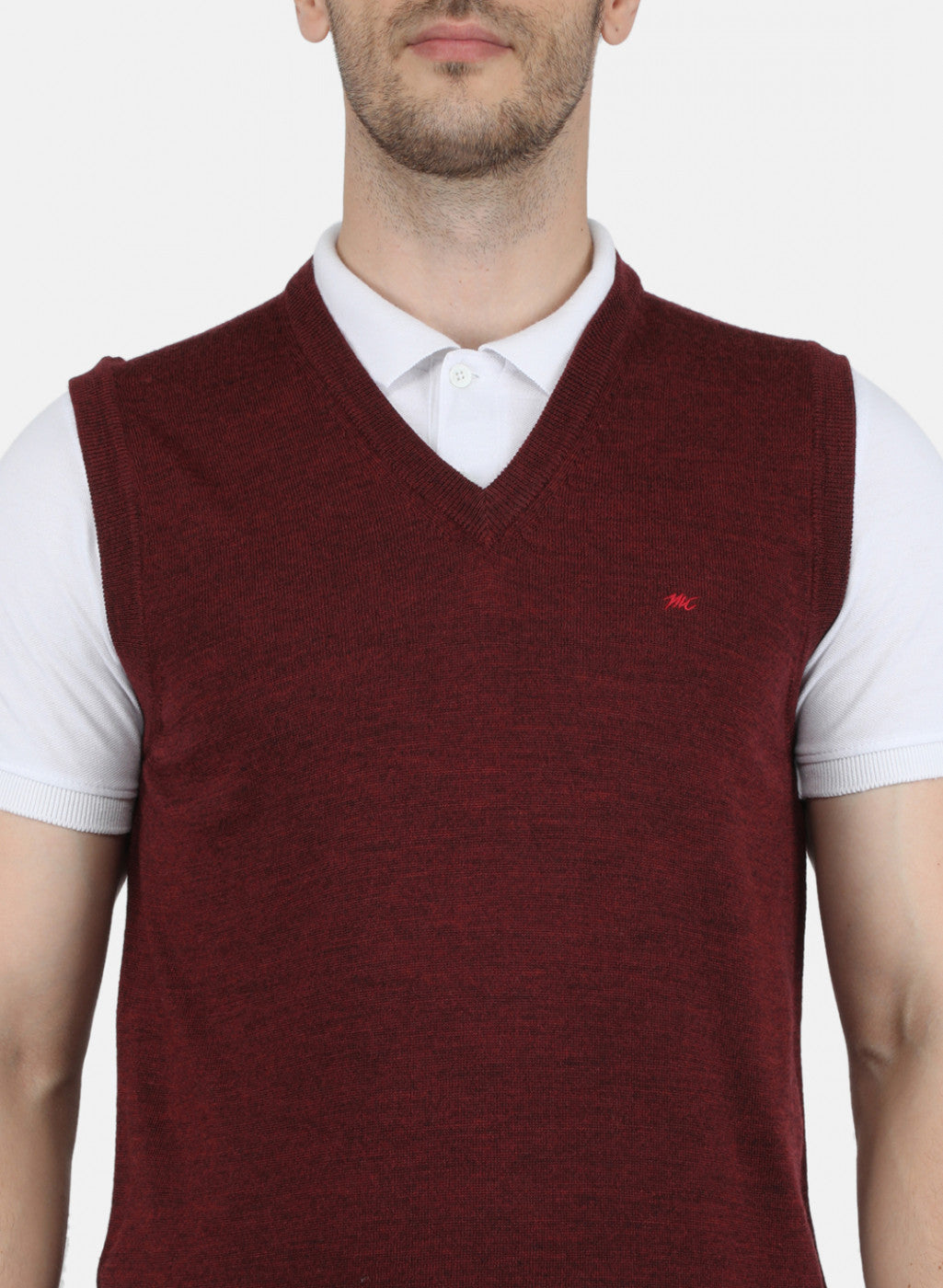 Men Purple Solid Sweater