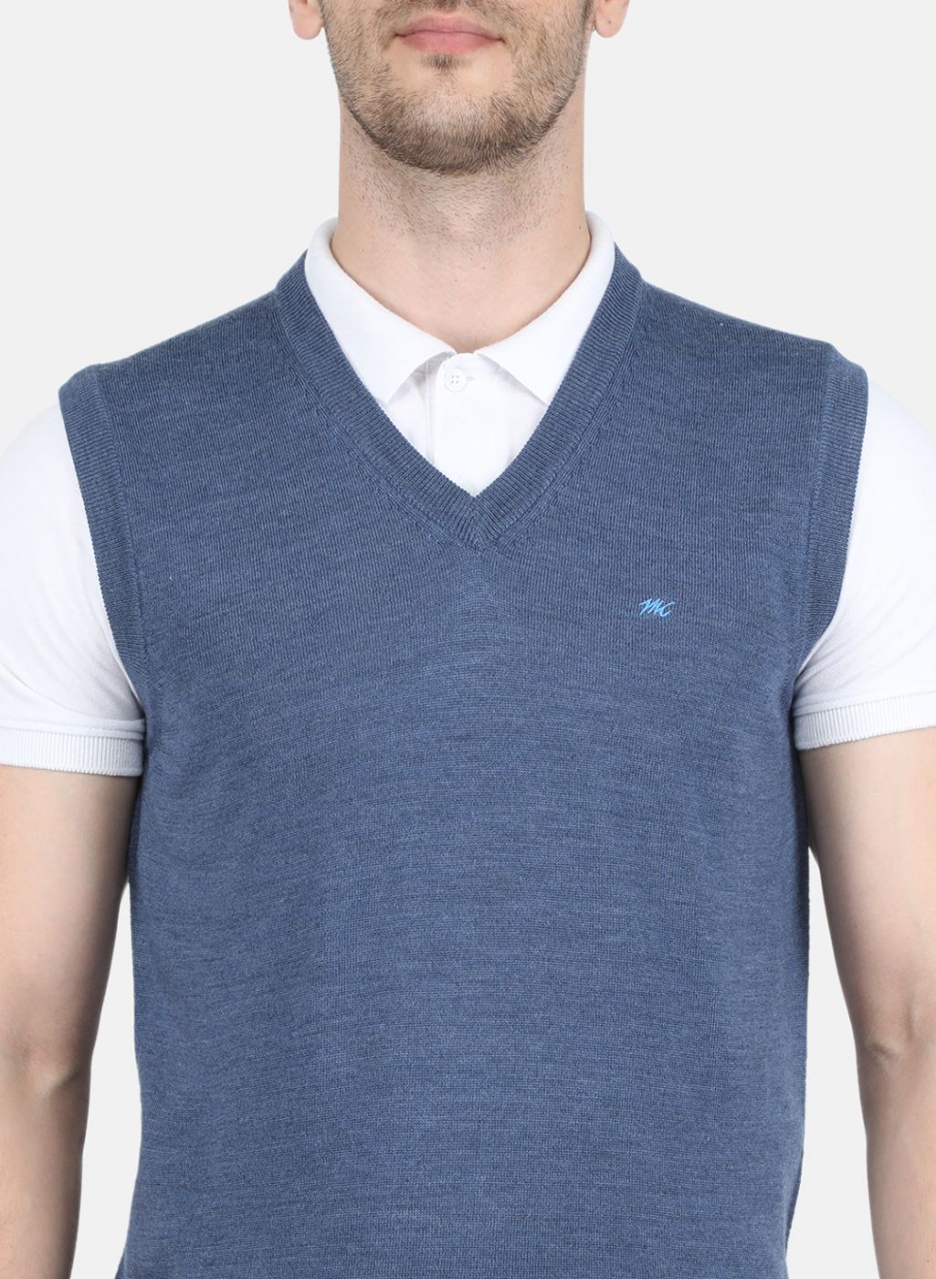 Men Grey Solid Sweater