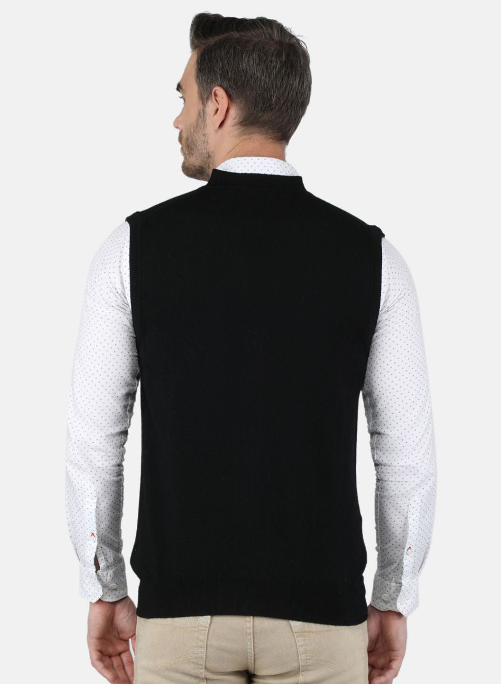 Men Black Solid Cardigan