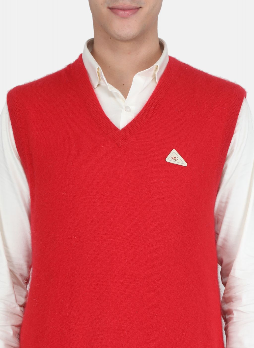 Men Red Solid Sweater