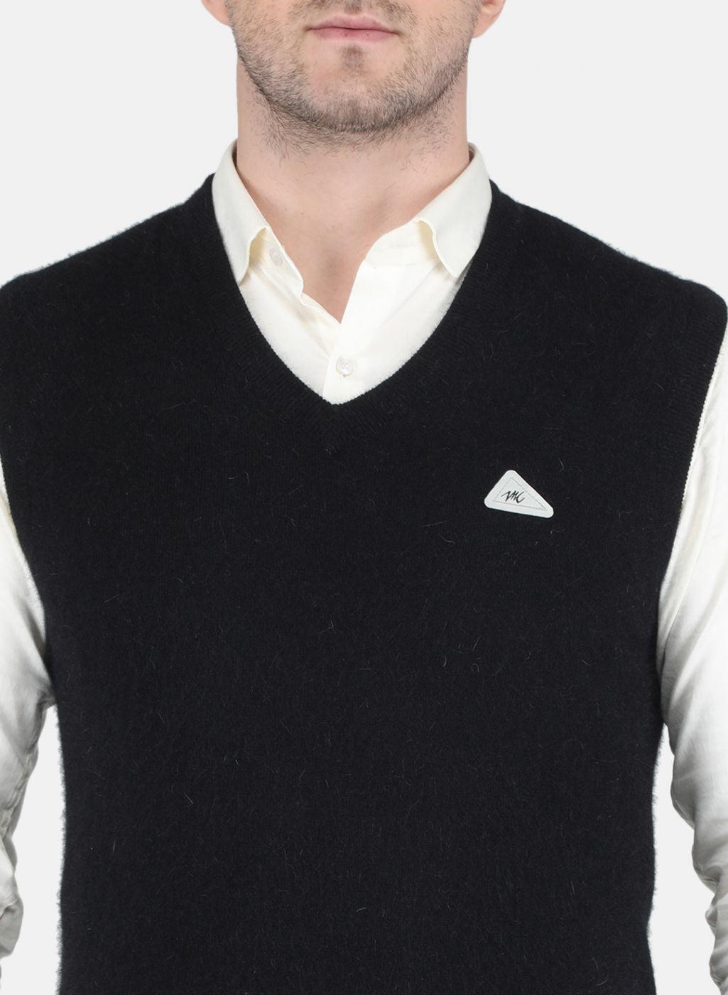 Men Black Solid Sweater
