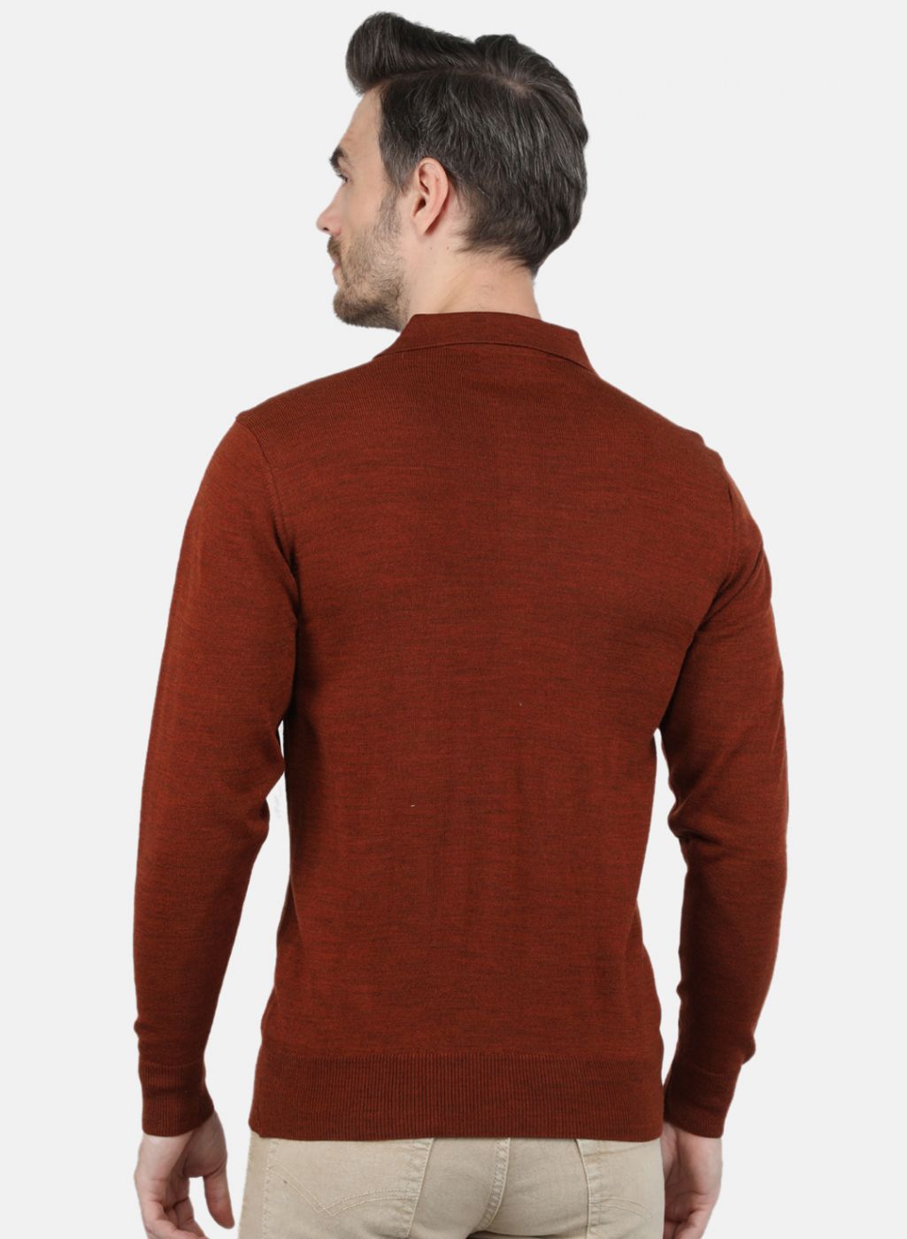 Men Brown Solid T-Shirt