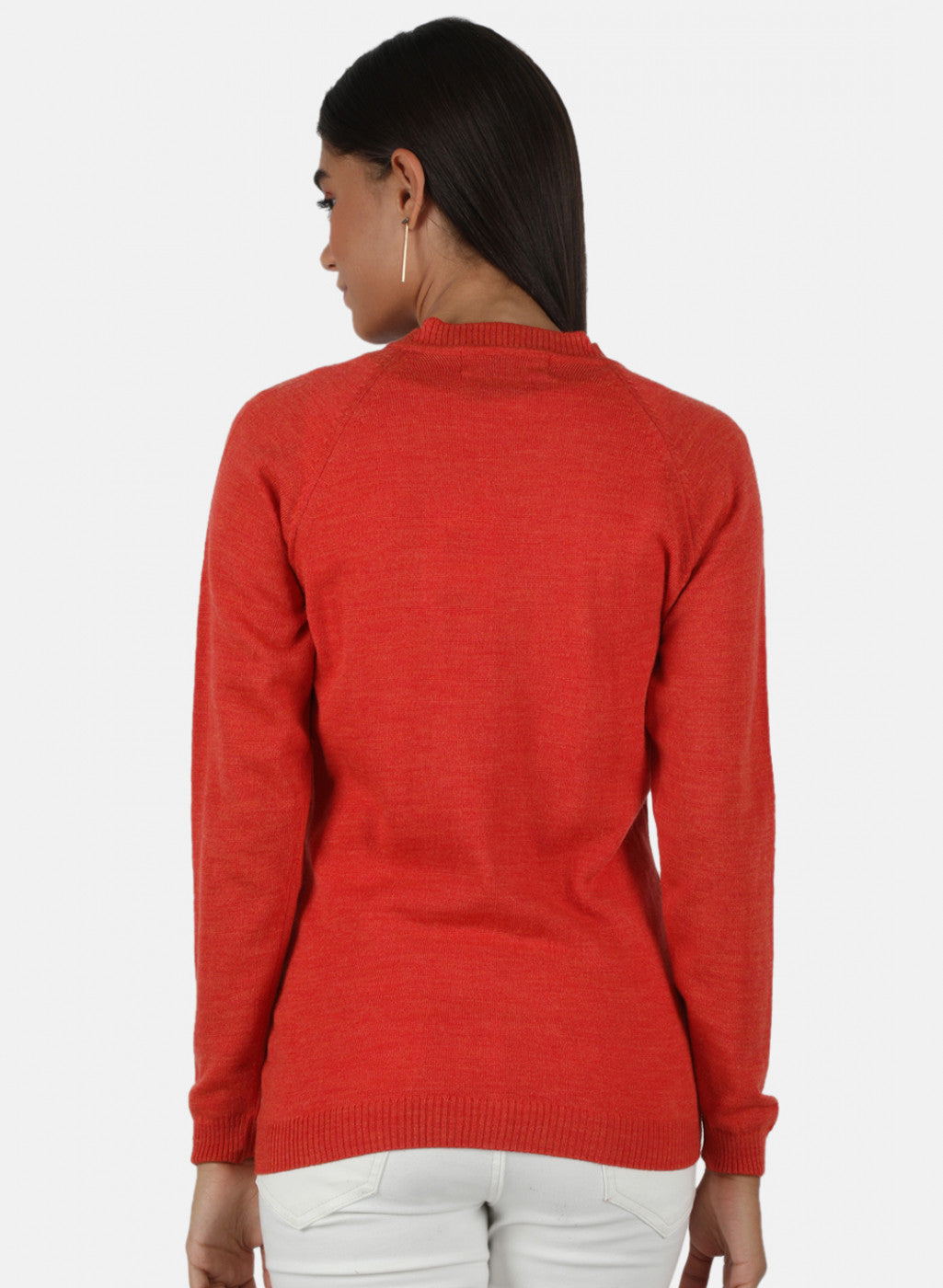 Women Orange Solid Cardigan