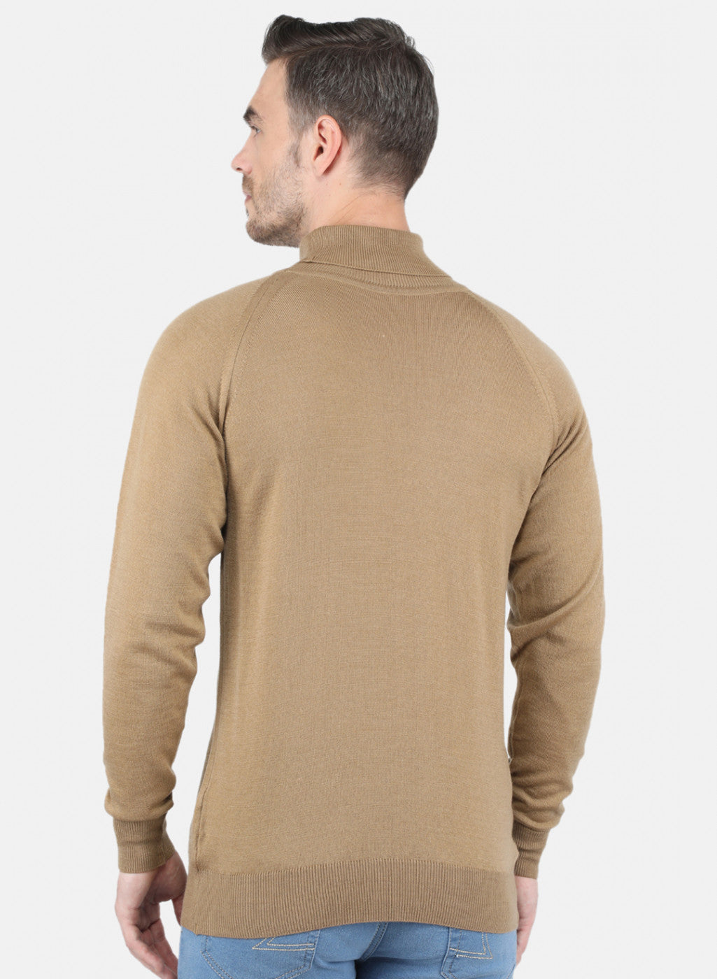Men Brown Solid Pullover