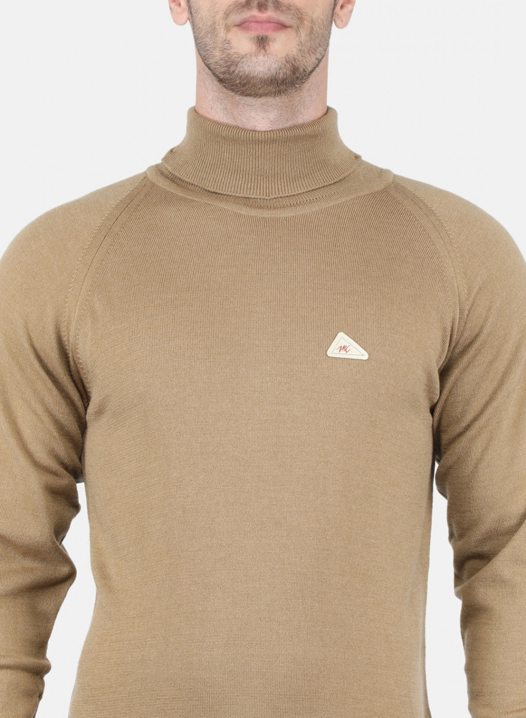 Men Brown Solid Pullover