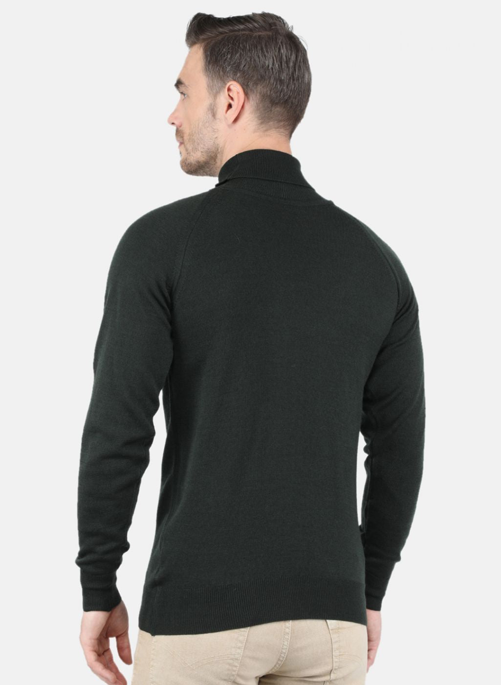 Men Green Solid Pullover