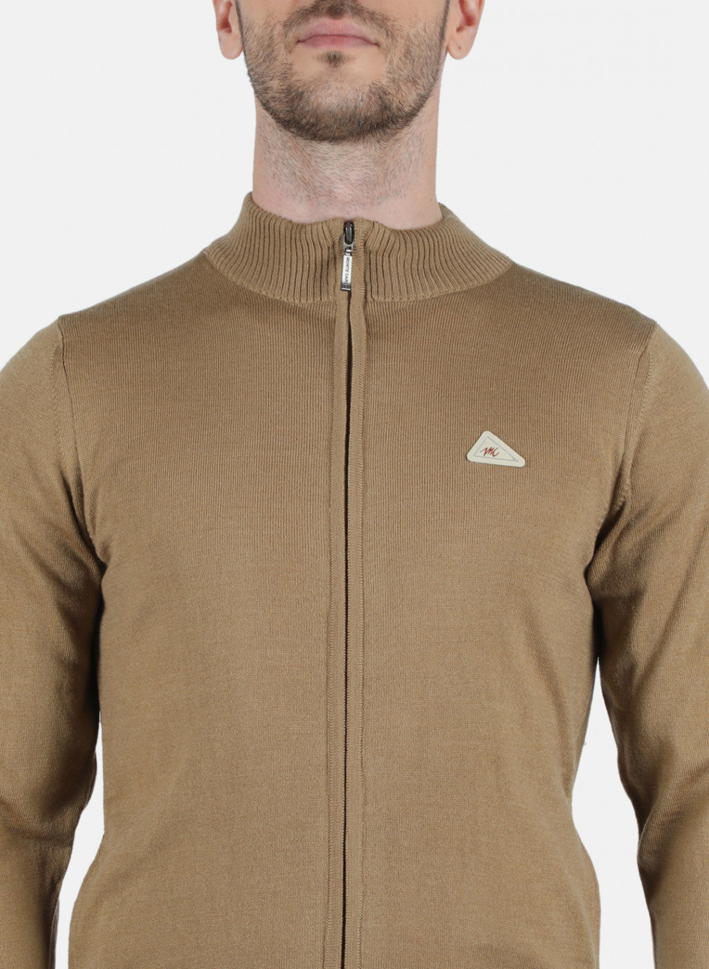 Men Brown Solid Pullover