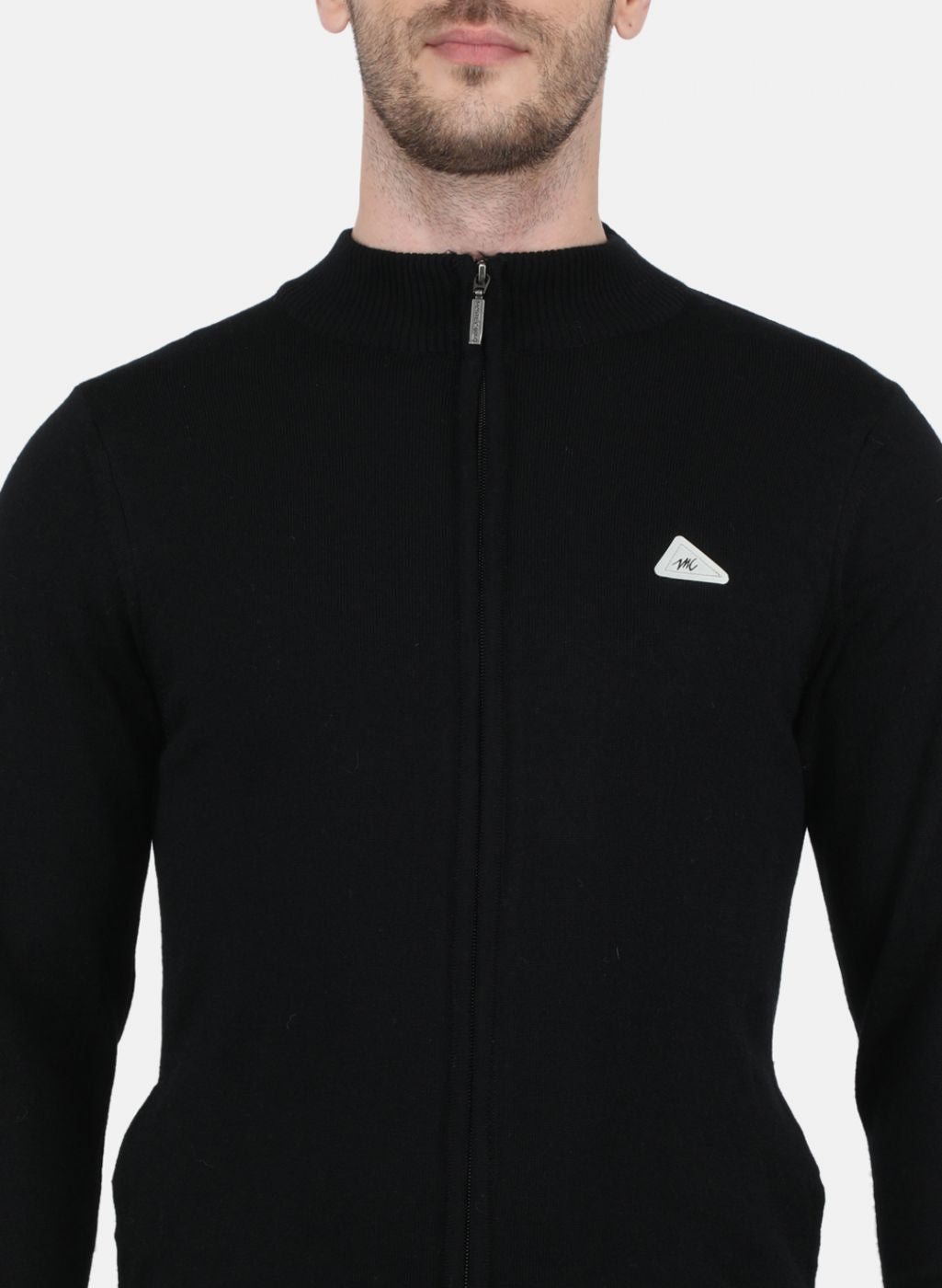 Men Black Solid Pullover