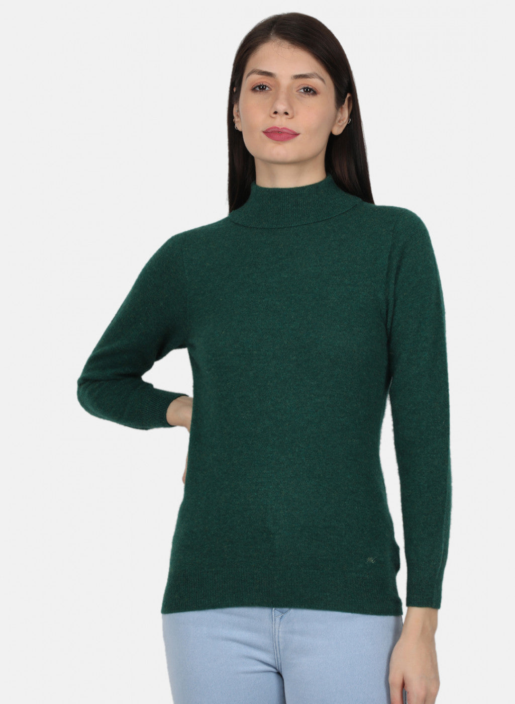 Women Green Solid Top