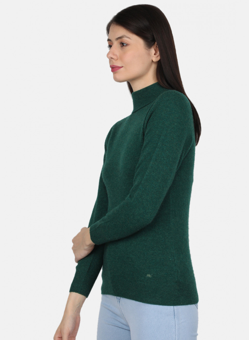 Women Green Solid Top