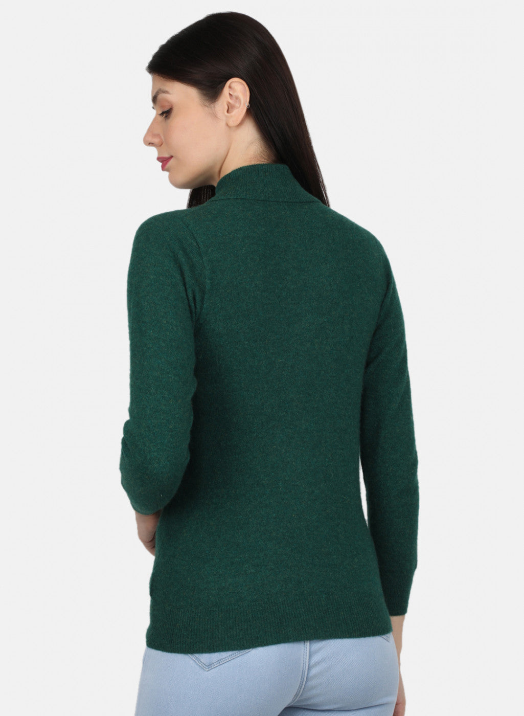 Women Green Solid Top