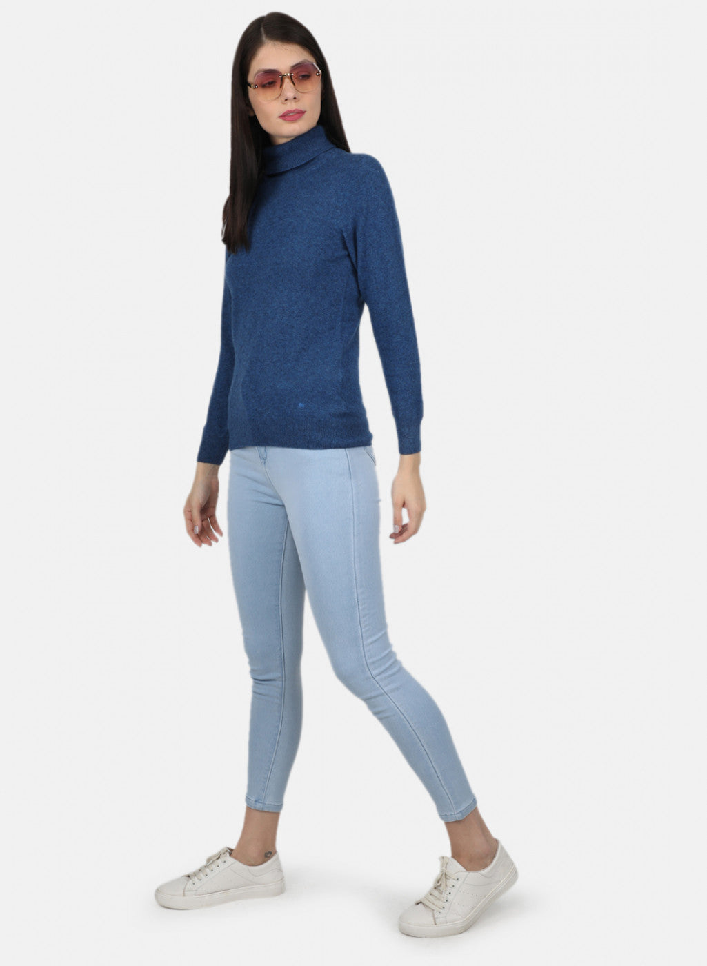 Women Blue Solid Top
