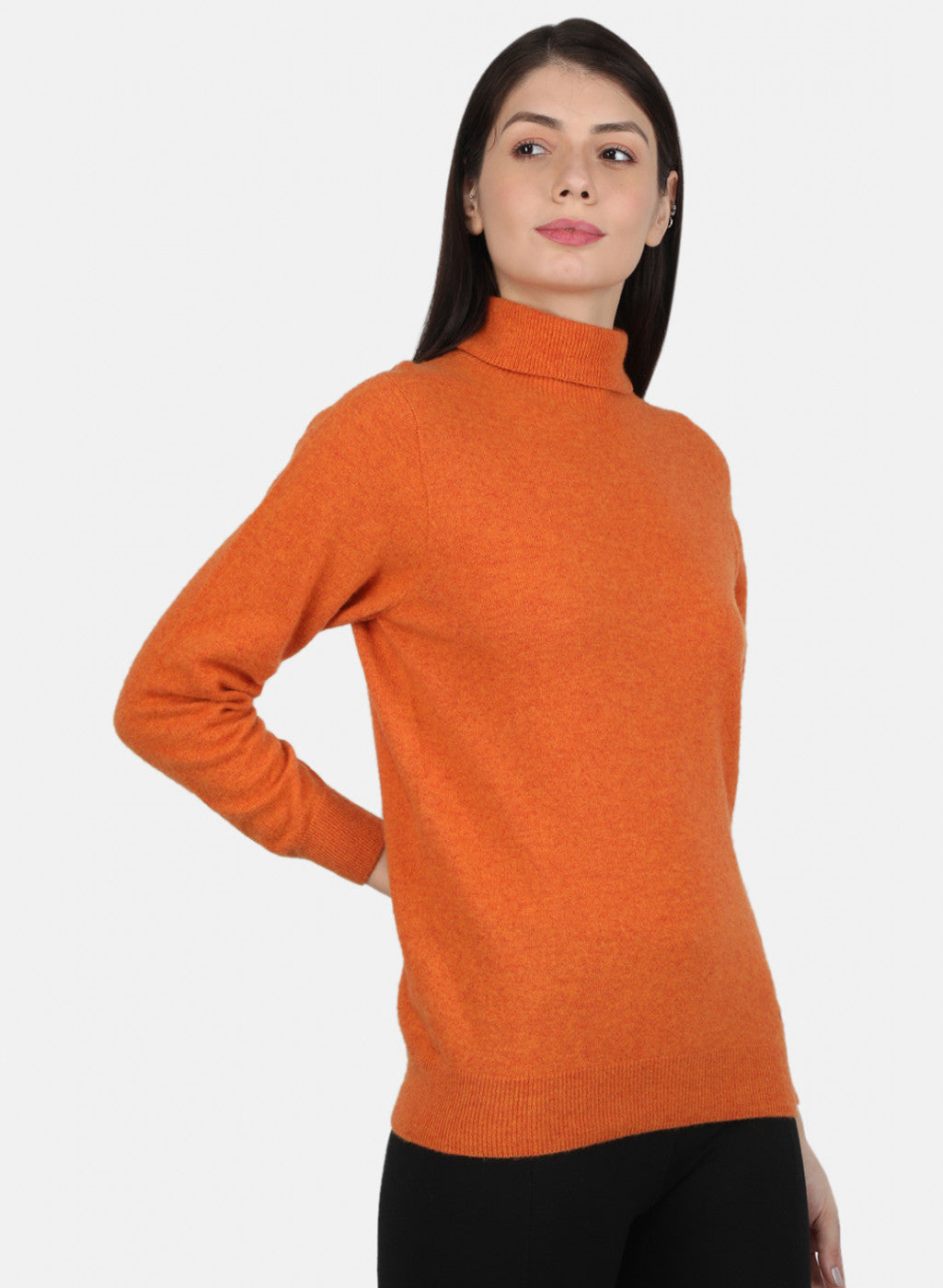Women Orange Solid Top