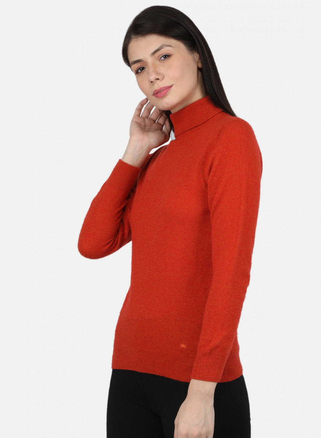 Women Orange Solid Top