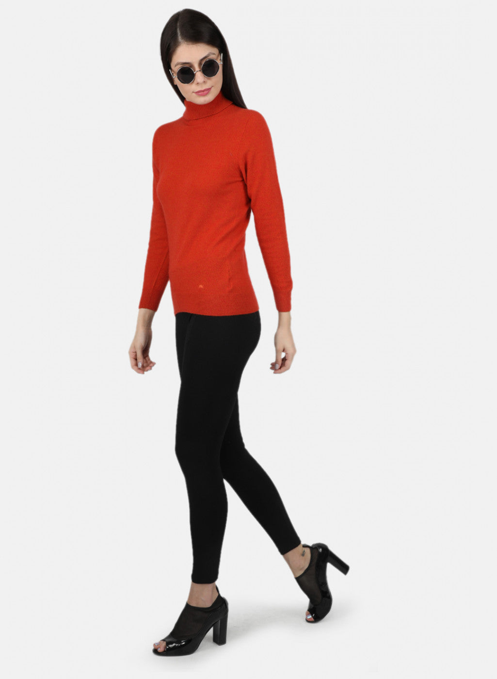 Women Orange Solid Top