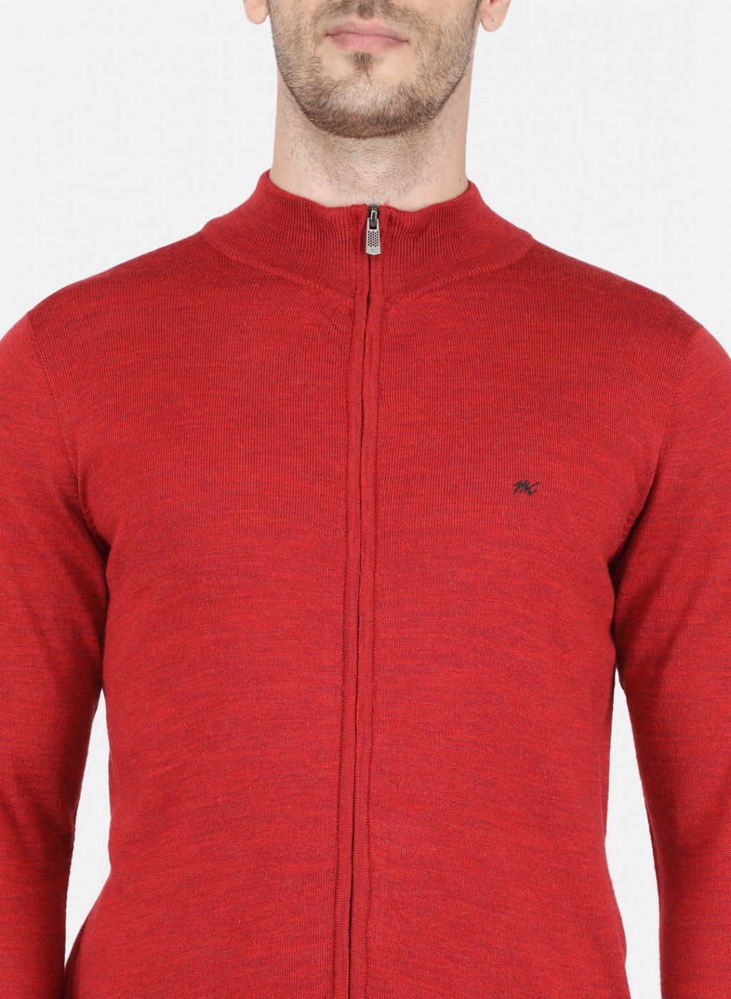 Men Red Solid Pullover