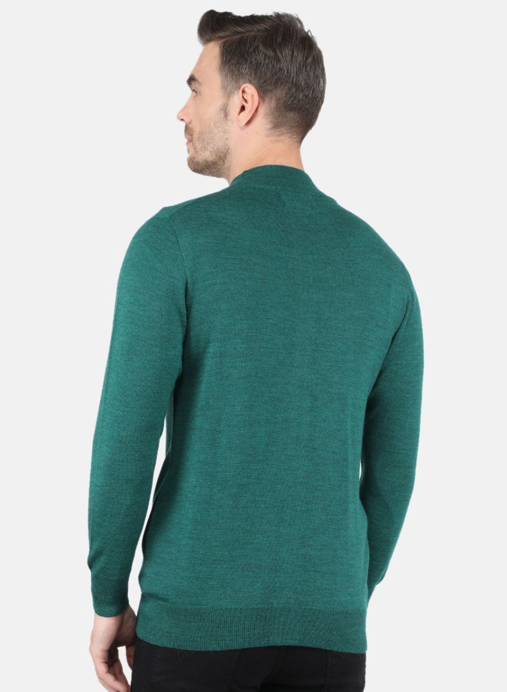 Men Green Solid Pullover