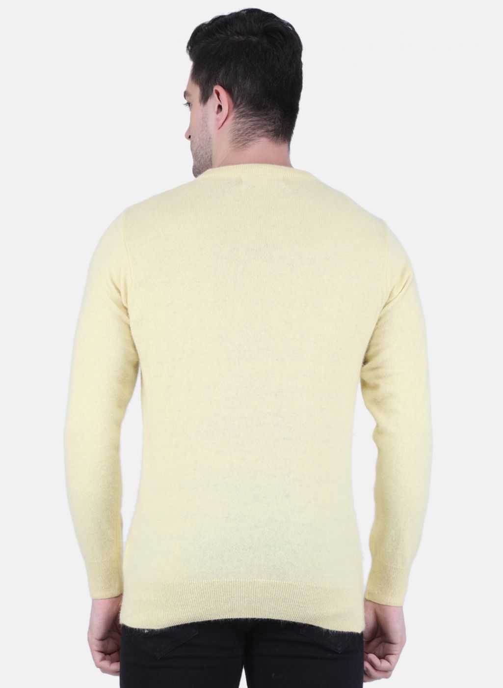 Men Yellow Solid Pullover