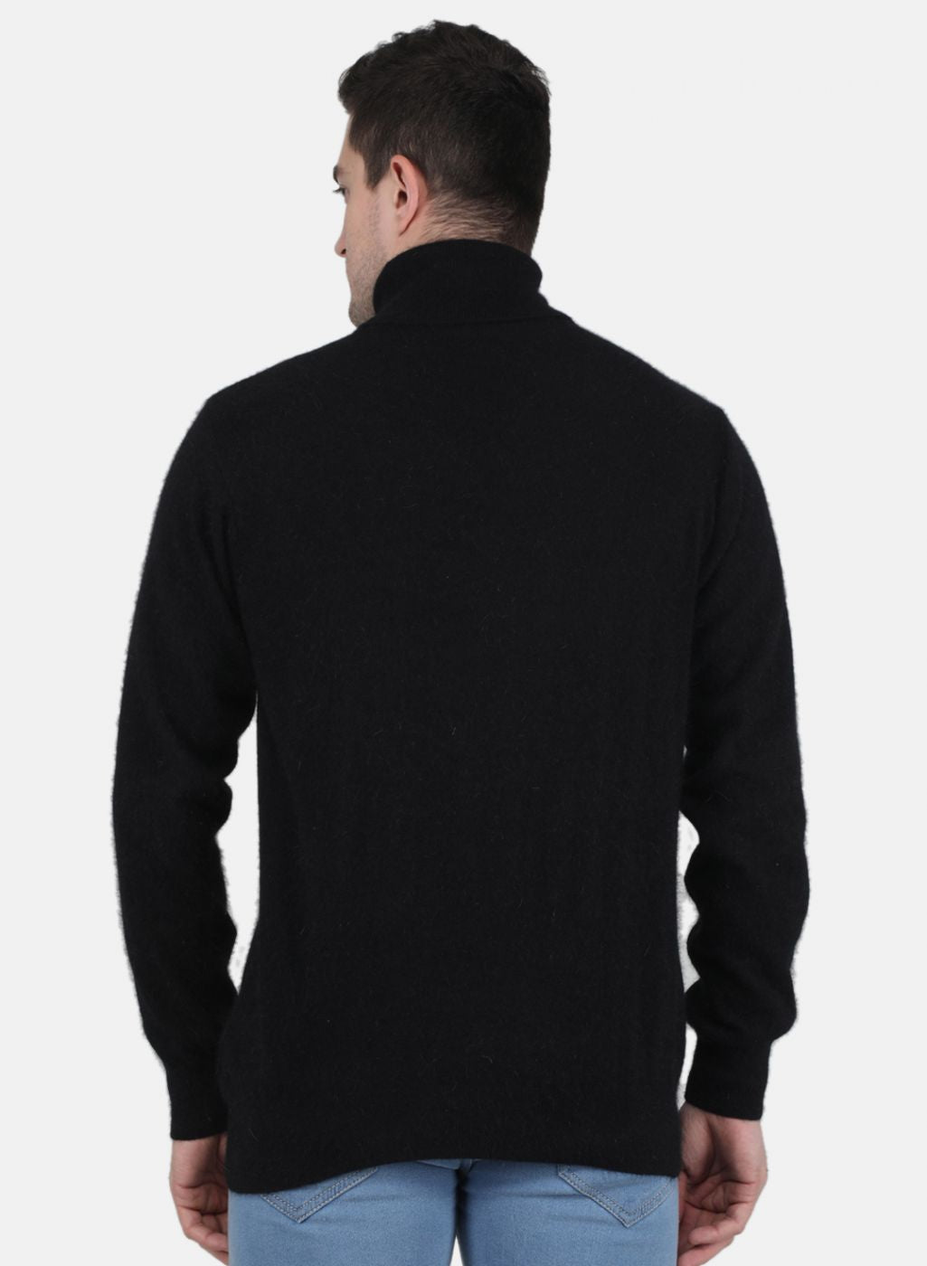 Men Black Solid Pullover