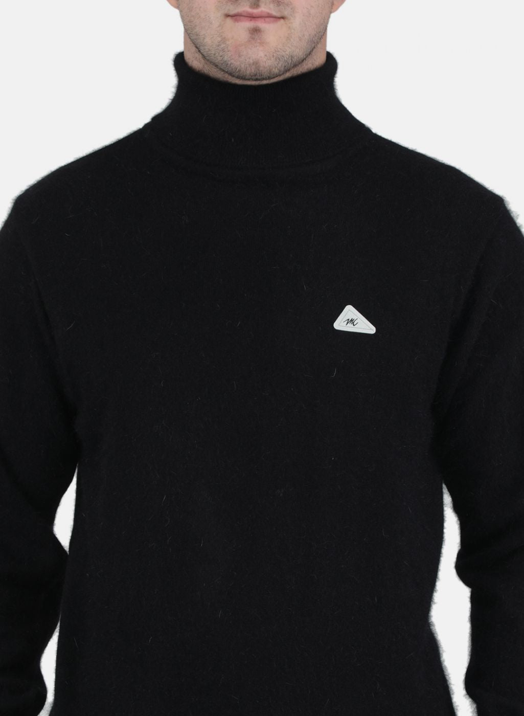 Men Black Solid Pullover