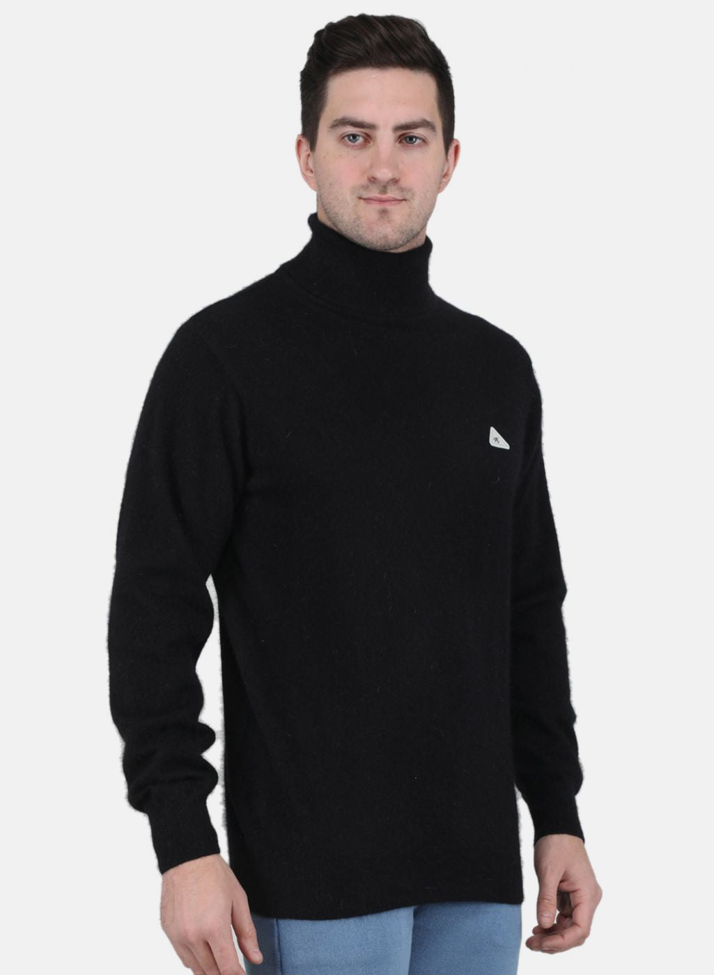 Men Black Solid Pullover