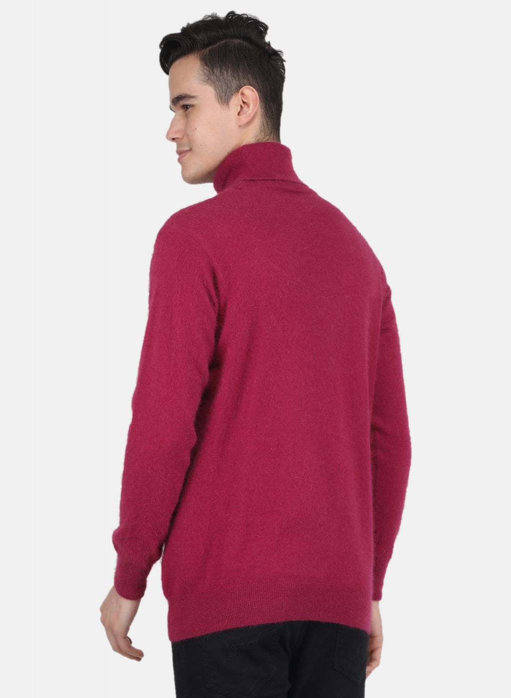 Men Dark Pink Solid Pullover