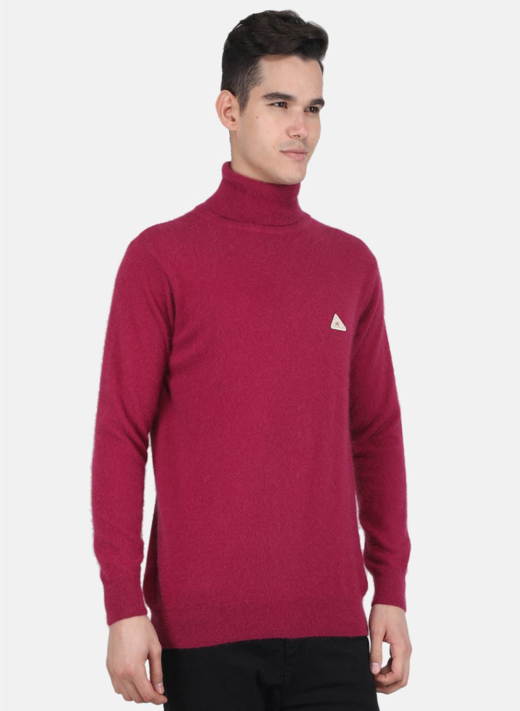 Men Dark Pink Solid Pullover