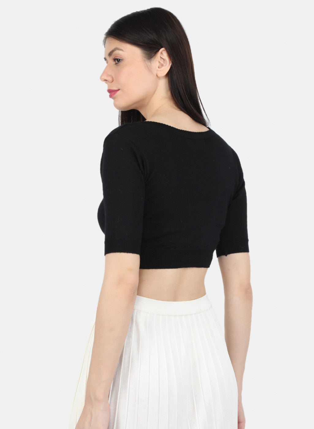 Women Black Solid Blouse