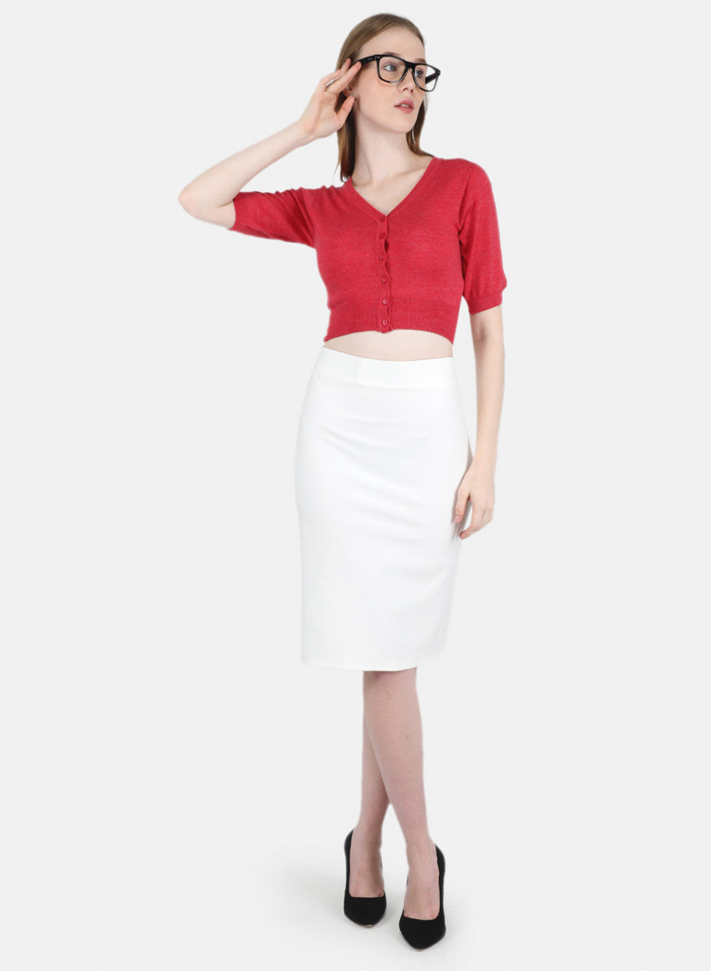 Women Coral Pink Solid Blouse