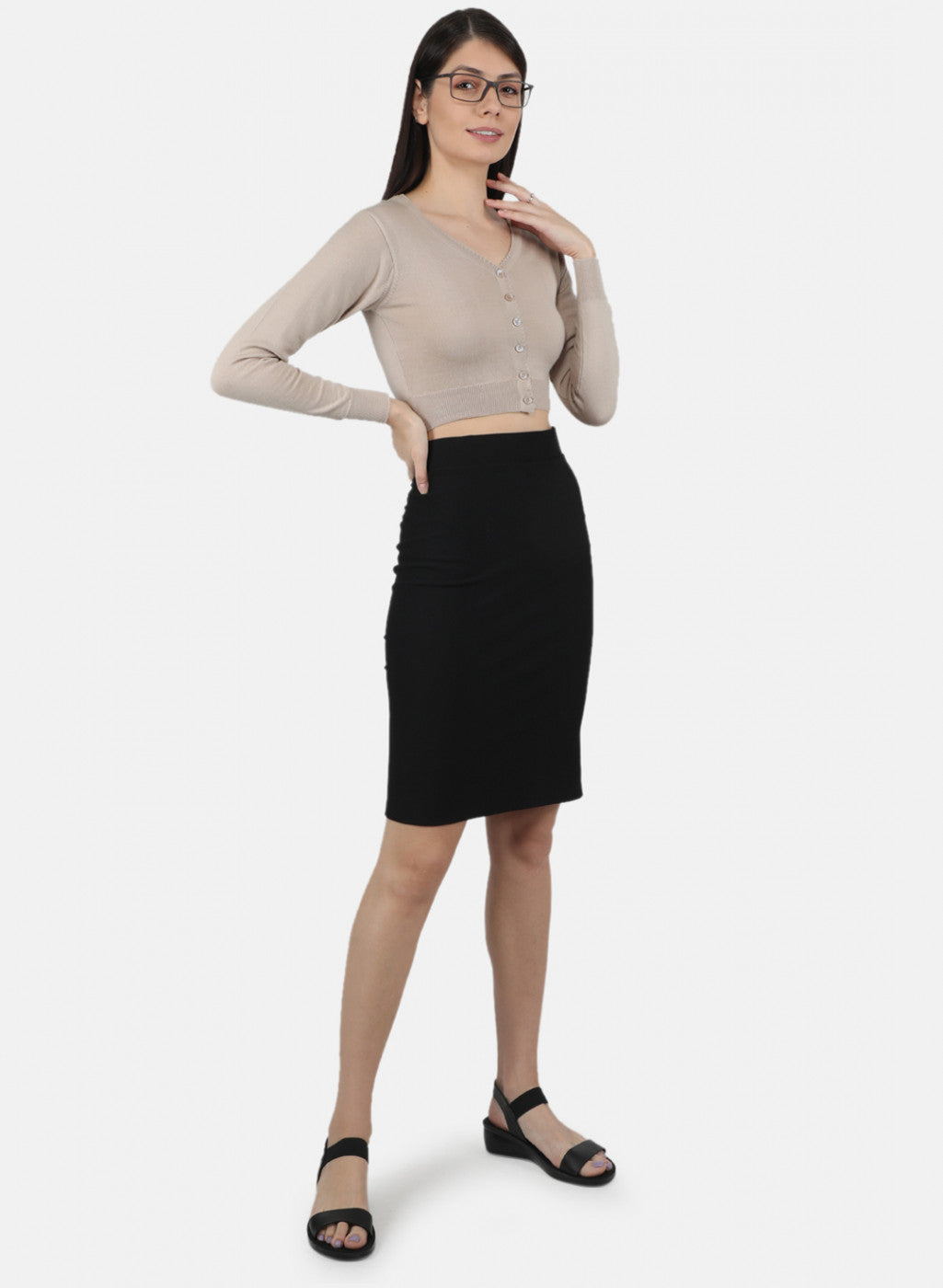 Women Beige Solid Blouse