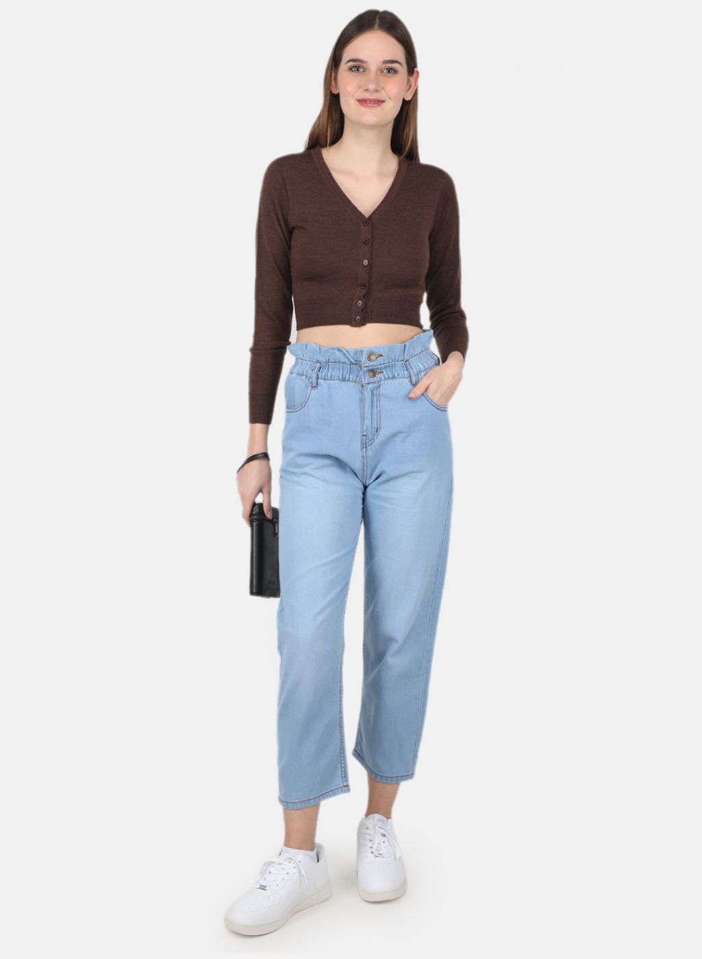 Women Brown Solid Blouse