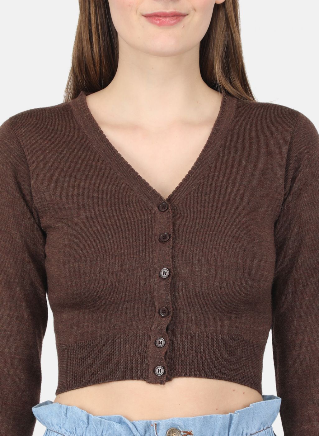 Women Brown Solid Blouse