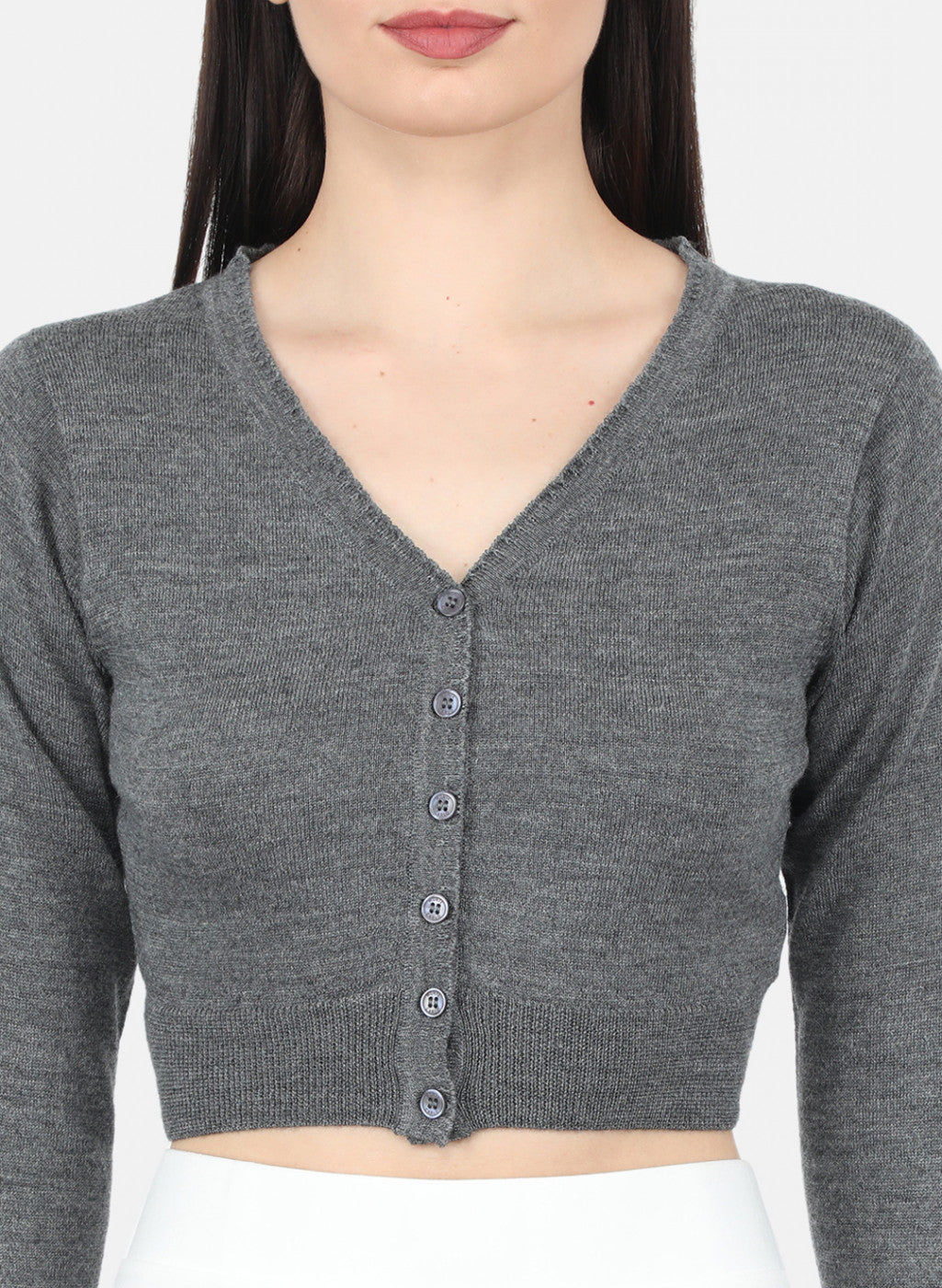 Women Grey Solid Blouse