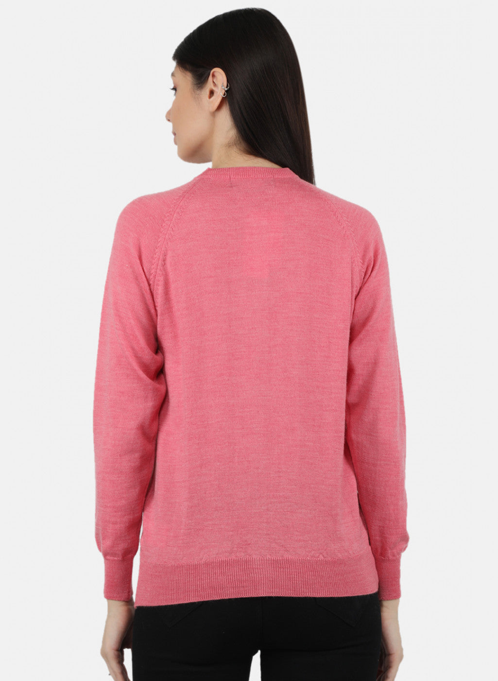 Women Pink Solid Cardigan