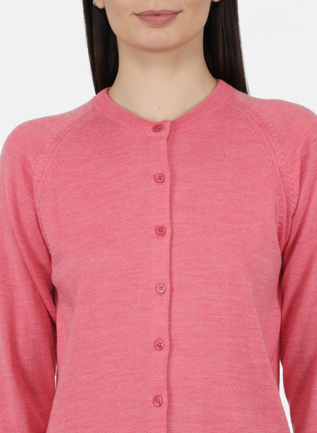 Women Pink Solid Cardigan