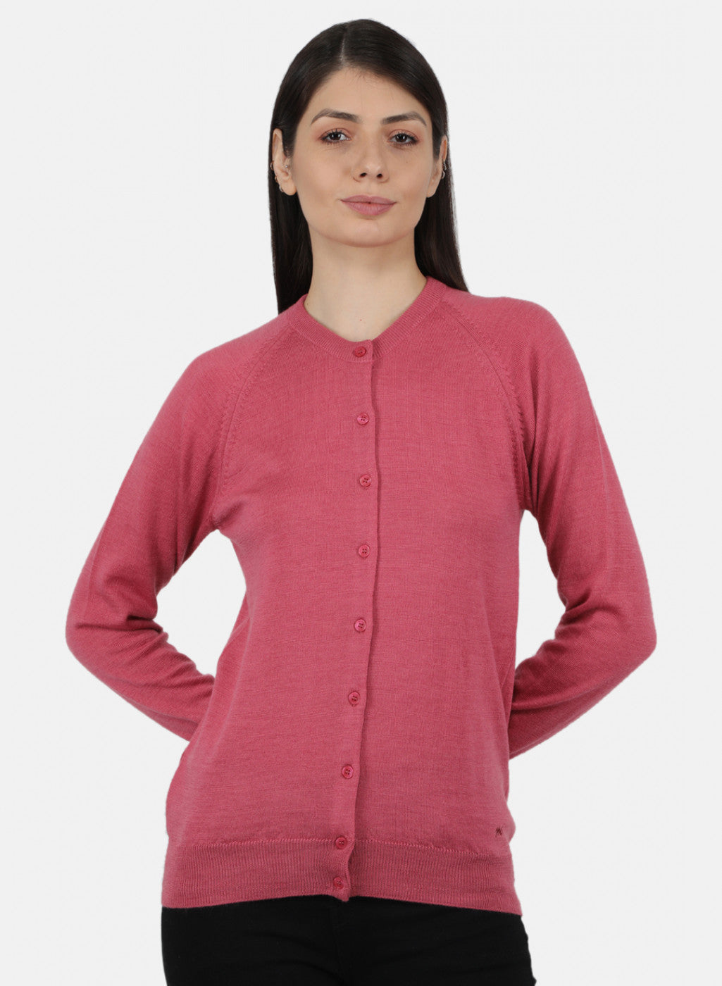 Buy Women Pink Solid Cardigan Online in India Monte Carlo - Main Image