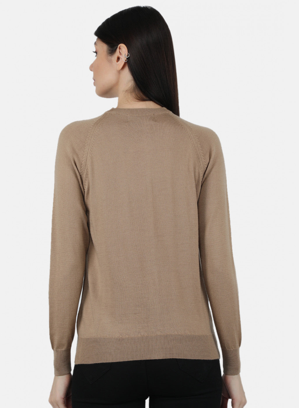 Women Beige Solid Cardigan