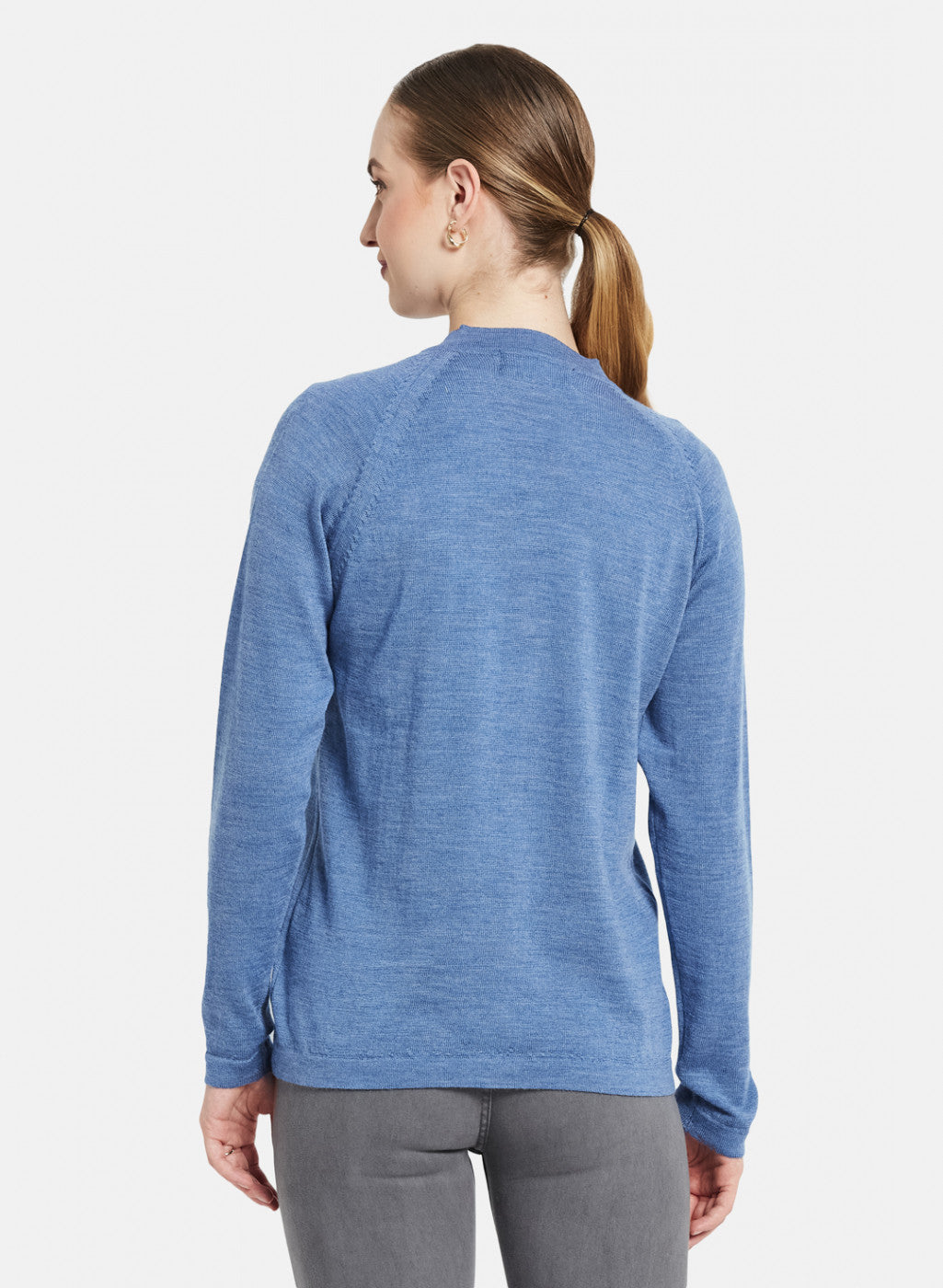 Women Blue Solid Cardigan